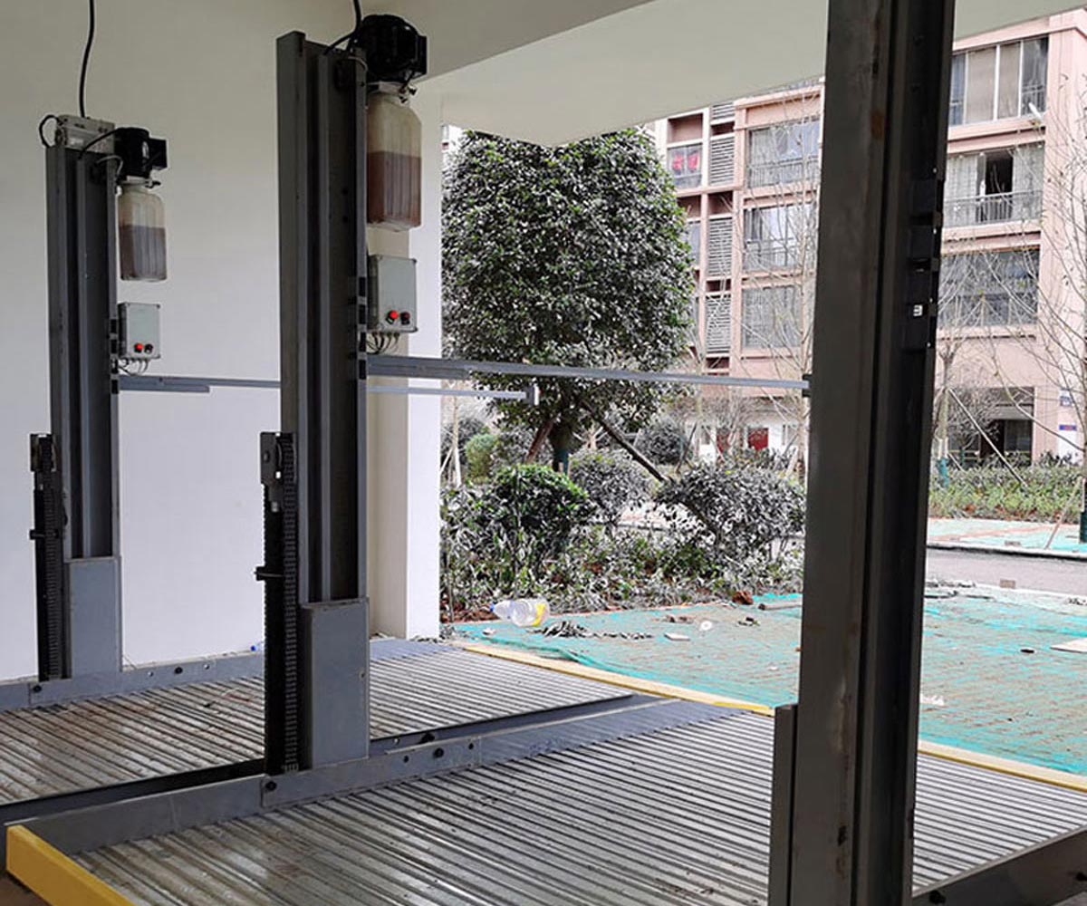 井研兩柱簡易式機械停車庫過驗收